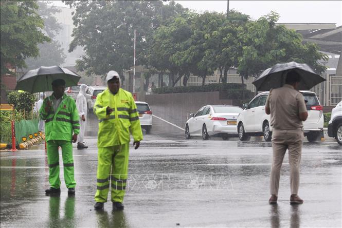 Cảnh sát được triển khai tại New Delhi, Ấn Độ. Ảnh: ANI/TTXVN phát