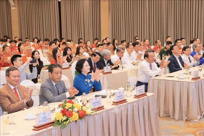Bí thư Trung ương Đảng, Phó Thủ tướng Phạm Thị Thanh Trà cùng các đại biểu tham dự lễ xuất quân. Ảnh: Minh Quyết - TTXVN
