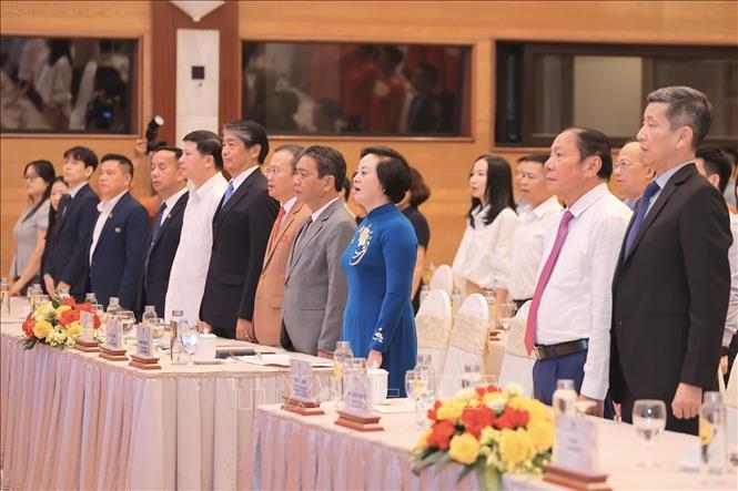 Đại biểu tham dự lễ xuất quân. Ảnh: Minh Quyết - TTXVN
