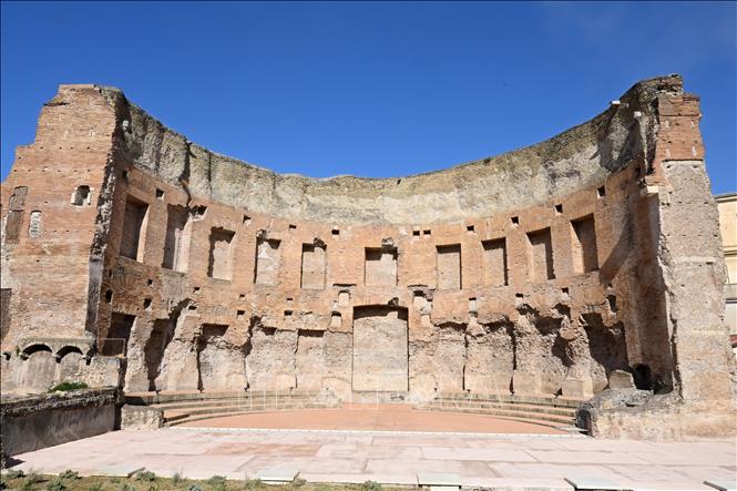 Nhà tắm Trajan, một trong những quần thể công trình tắm và giải trí lớn nhất của La Mã cổ đại, tại Rome, Italy ngày 8/9/2026. Ảnh: THX/TTXVN phát