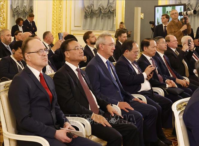 Các đại biểu tham dự Lễ trao Giải thưởng Hoà bình Lev Tolstoy năm 2026 cho Tổng Bí thư, Chủ tịch nước Tô Lâm. Ảnh: Thống Nhất – TTXVN