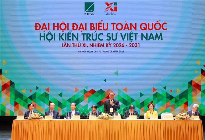 Đoàn Chủ tịch Đại hội. Ảnh: Ảnh: Khánh Hoà - TTXVN