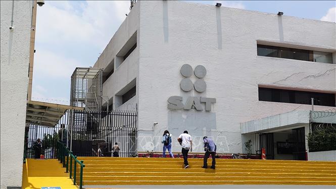 Trụ sở chính của Tổng cục Thuế Mexico tại trung tâm thủ đô Mexico City. Ảnh: Phi Hùng - PV TTXVN tại Mexico