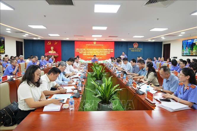 Quang cảnh buổi khảo sát. Ảnh: Kim Anh - TTXVN