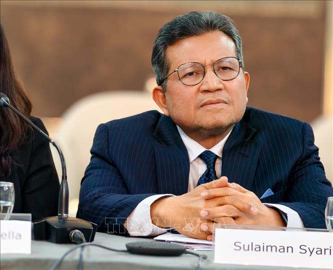 Đại sứ Indonesia, nước đang giữ vai trò Chủ tịch luân phiên ASEAN tại Argentina, nhấn mạnh duy trì hòa bình, ổn định và thúc đẩy một môi trường khu vực cởi mở, minh bạch, tôn trọng lẫn nhau là điều kiện quan trọng để Ấn Độ Dương - Thái Bình Dương tiếp tục phát triển hòa bình, bao trùm và thịnh vượng. Ảnh: Thanh Tùng - PV TTXVN tại Argentina