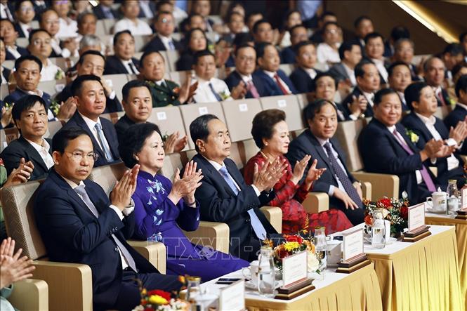 NA President Tran Thanh Man and other delegates attend the ceremony. VNA Photo: Doãn Tấn