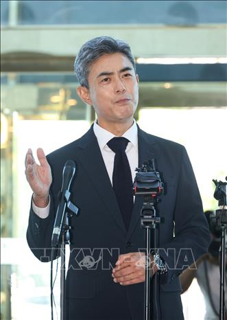 Ứng viên Bộ trưởng Quốc phòng Hàn Quốc Kang Shin-chul phát biểu với báo giới tại Seoul. Ảnh: Yonhap/TTXVN phát