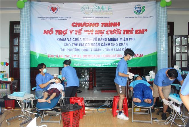 Khoảng 750 trẻ em trên địa bàn tỉnh Lâm Đồng sẽ được thụ hưởng chương trình Hỗ trợ y tế “Vì nụ cười trẻ em” lần này. Ảnh: Hồng Hiếu - TTXVN