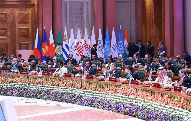 Prime Minister Le Minh Hung attends the session of the 18th BRICS Summit on “Resilience, Innovation, Cooperation and Sustainable Development: Shaping the Future of Inclusive Global Growth.” VNA Photo: Dương Giang