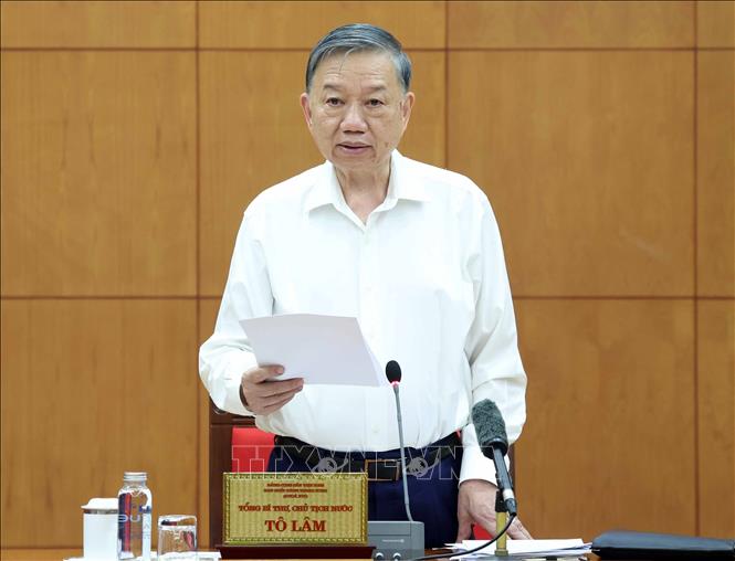 Tổng Bí thư, Chủ tịch nước Tô Lâm phát biểu chỉ đạo. Ảnh: Thống Nhất – TTXVN