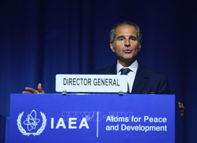 Tổng Giám đốc IAEA Rafael Mariano Grossi phát biểu khai mạc Khóa họp lần thứ 70 Đại hội đồng IAEA ở Vienna, Áo ngày 14/9/2026. Người đứng đầu IAEA đánh giá thế giới đang tiến bước với sự kỳ vọng to lớn vào việc ứng dụng năng lượng hạt nhân vì mục đích hòa bình, trong đó nhiều quốc gia đang phát triển coi đây là đòn bẩy không thể thiếu cho đà tăng trưởng kinh tế. Ảnh: THX/TTXVN phát