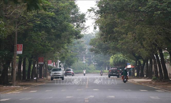 Tại tỉnh Cà Mau, lớp mờ đục trong không khí xuất hiện rõ nhất vào thời điểm sáng sớm và tiếp tục duy trì ở các mức độ khác nhau trong suốt cả ngày. Ảnh: Huỳnh Anh - TTXVN