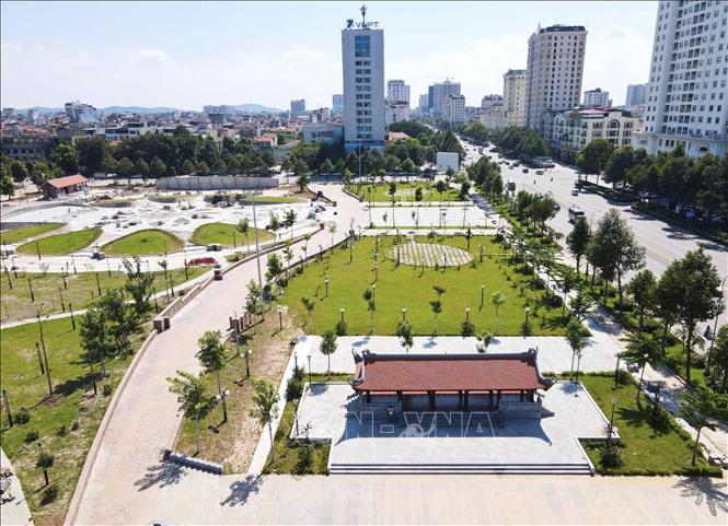 Toàn cảnh Đền thờ Bác Hồ và Công viên Văn miếu vừa được khánh thành của tỉnh Bắc Ninh. Ảnh: Thanh Thương - TTXVN 