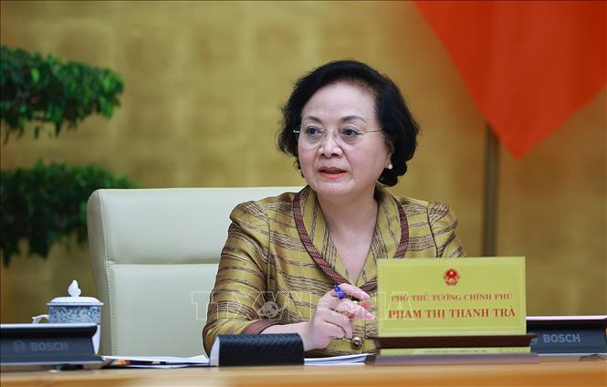 Phó Thủ tướng Phạm Thị Thanh Trà phát biểu. Ảnh: Dương Giang – TTXVN 
