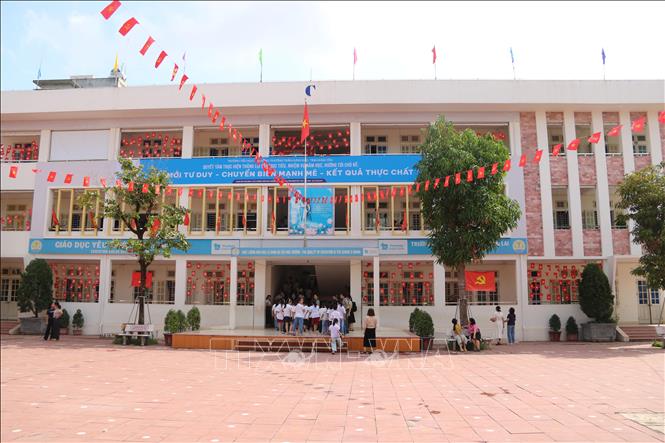 Trường Tiểu học Kim Đồng (phường Trần Hưng Đạo, tỉnh Hưng Yên) khang trang trong năm học mới. Ảnh: Thu Hoài - TTXVN