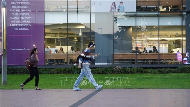 Nhiều sinh viên trở lại thư viện làm bài sau giờ học. Ảnh: Lê Đạt – PV TTXVN tại Australia