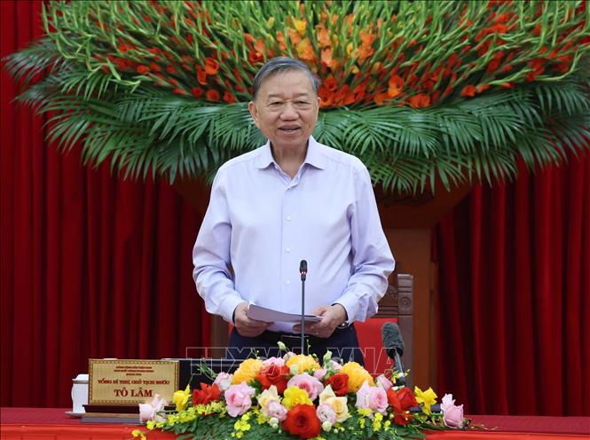 Tổng Bí thư, Chủ tịch nước Tô Lâm phát biểu chỉ đạo. Ảnh: Thống Nhất – TTXVN