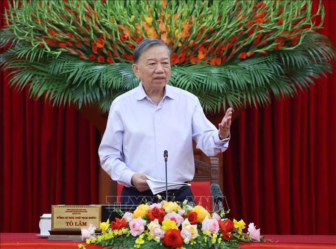 Tổng Bí thư, Chủ tịch nước Tô Lâm phát biểu chỉ đạo. Ảnh: Thống Nhất – TTXVN