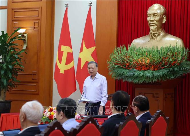 Tổng Bí thư, Chủ tịch nước Tô Lâm phát biểu chỉ đạo. Ảnh: Thống Nhất – TTXVN