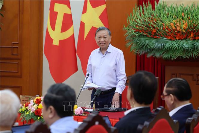 Tổng Bí thư, Chủ tịch nước Tô Lâm phát biểu chỉ đạo. Ảnh: Thống Nhất – TTXVN
