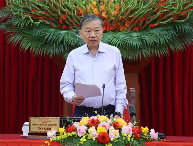 Tổng Bí thư, Chủ tịch nước Tô Lâm phát biểu chỉ đạo. Ảnh: Thống Nhất – TTXVN