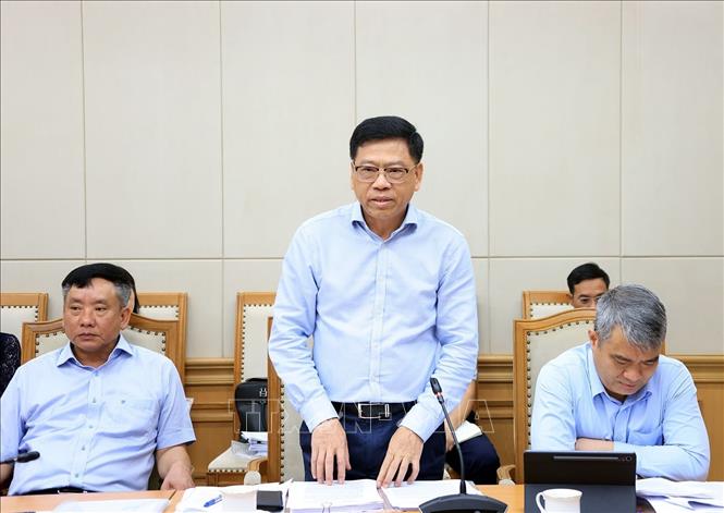 Thứ trưởng Bộ Xây dựng Nguyễn Xuân Sang phát biểu. Ảnh: Tuấn Anh - TTXVN
