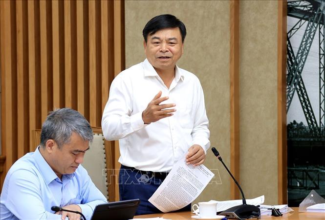 Thứ trưởng Bộ Nông nghiệp và Môi trường Nguyễn Hoàng Hiệp phát biểu. Ảnh: Tuấn Anh - TTXVN