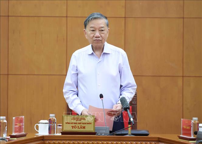 Tổng Bí thư, Chủ tịch nước Tô Lâm phát biểu chỉ đạo. Ảnh: Thống Nhất – TTXVN