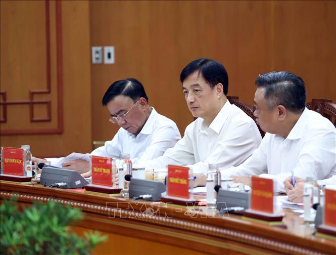 Các đại biểu tham dự Phiên họp Thường trực Ban Chỉ đạo Trung ương về phòng, chống tham nhũng, lãng phí, tiêu cực. Ảnh: Thống Nhất – TTXVN