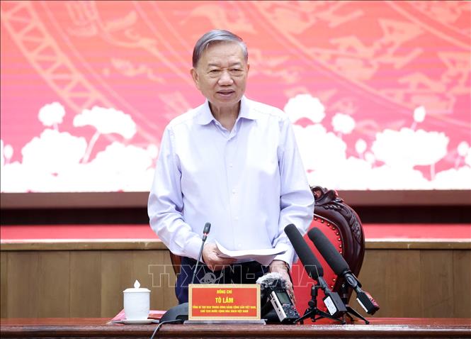 Tổng Bí thư, Chủ tịch nước Tô Lâm phát biểu. Ảnh: Thống Nhất – TTXVN