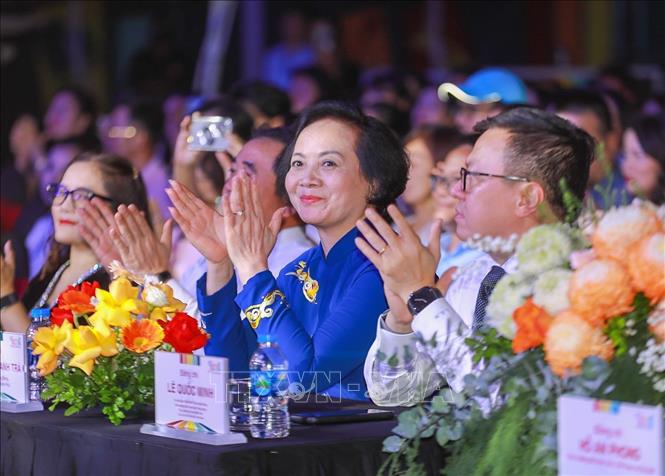 Phó Thủ tướng Phạm Thị Thanh Trà đến dự chương trình. Ảnh: Khánh Hoà - TTXVN 