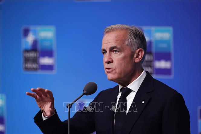 Thủ tướng Canada Mark Carney cho biết quan hệ đối tác tăng cường với EU sẽ sớm được đưa ra thảo luận và bỏ phiếu tại Nghị viện Canada. Ảnh: THX/TTXVN phát