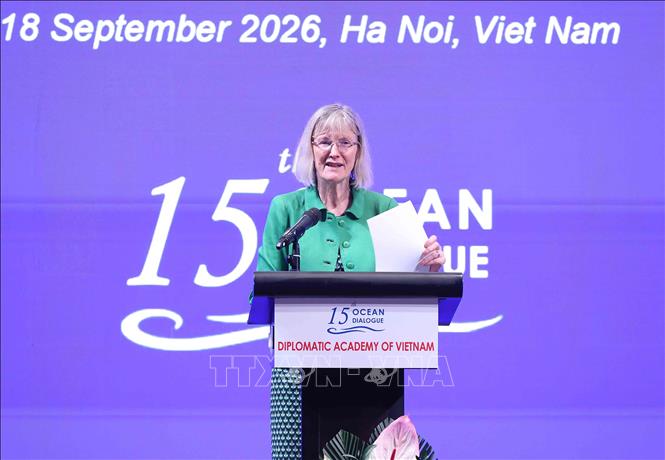 Đại sứ Đặc mệnh toàn quyền Australia tại Việt Nam Gillian Bird phát biểu. Ảnh: An Đăng - TTXVN
