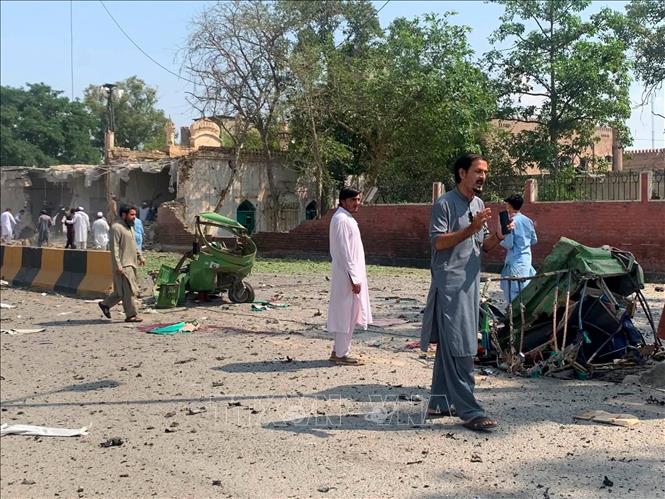 Hiện trường vụ đánh bom ở Kohat, tỉnh Khyber Pakhtunkhwa, Pakistan ngày 18/9/2026. Ảnh: THX/TTXVN phát