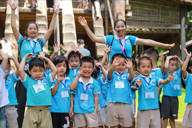 Chương trình nhận được sự yêu thích của các bạn nhỏ. Ảnh: Khánh Hoà - TTXVN
