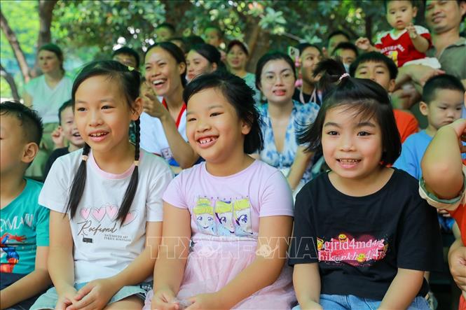 Chương trình nhận được sự yêu thích của các bạn nhỏ. Ảnh: Khánh Hoà - TTXVN
