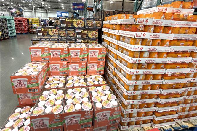 Khu vực bán mì ăn liền tại một siêu thị ở vùng Đông Bắc thủ đô Washington, D.C. (Mỹ), ngày 19/9/2026. Ảnh: Ngọc Quang – PV TTXVN tại Mỹ