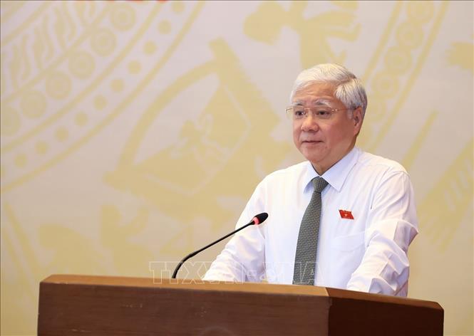 Phó Chủ tịch Thường trực Quốc hội Đỗ Văn Chiến phát biểu. Ảnh: Tuấn Anh - TTXVN