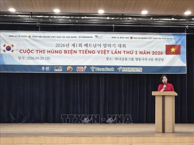 Tham tán Công sứ Nguyễn Thị Thái Bình phát biểu. Ảnh Đào Lâm - Phóng viên TTXVN tại Hàn Quốc