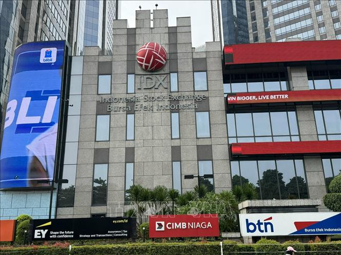Trụ sở Sở giao dịch chứng khoán Indonesia (IDX) tại Jakarta. Ảnh: Đỗ Quyên –  PV TTXVN tại Indonesia