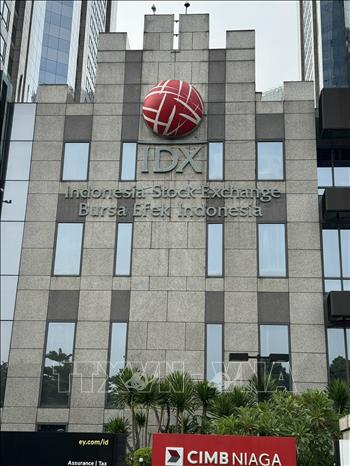 Trụ sở Sở giao dịch chứng khoán Indonesia (IDX) tại Jakarta. Ảnh: Đỗ Quyên –  PV TTXVN tại Indonesia