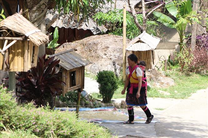Cuộc sống yên bình của người Mông ở bản du lịch cộng đồng Lao Chải 1, xã Khun Há (tỉnh Lai Châu). Ảnh: Việt Dũng - TTXVN