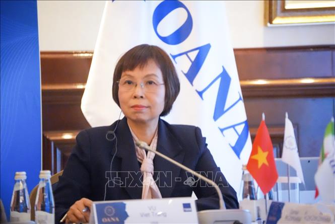 Tổng Giám đốc TTXVN Vũ Việt Trang tham dự Hội nghị Ban Chấp hành Tổ chức các hãng thông tấn châu Á - Thái Bình Dương (OANA) lần thứ 58 tại Moskva, LB Nga. Ảnh: Văn Hiếu - PV TTXVN tại Nga
