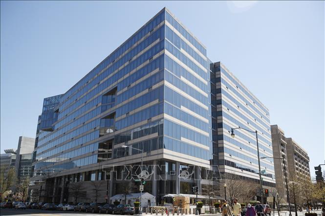 (Tư liệu) Trụ sở IMF tại Washington, D.C., Mỹ. Ảnh: THX/TTXVN phát