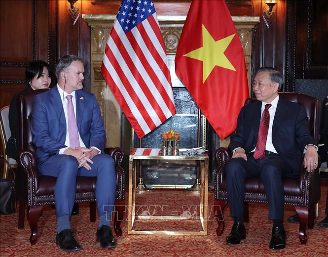 Tổng Bí thư, Chủ tịch nước Tô Lâm tiếp Đại sứ Jamieson Greer, Đại diện Thương mại Hoa Kỳ (USTR). Ảnh: Thống Nhất – TTXVN