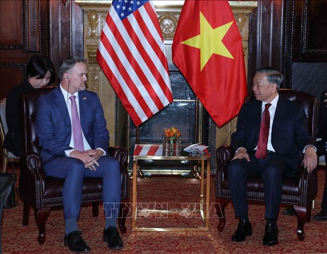 Tổng Bí thư, Chủ tịch nước Tô Lâm tiếp Đại sứ Jamieson Greer, Đại diện Thương mại Hoa Kỳ (USTR). Ảnh: Thống Nhất – TTXVN