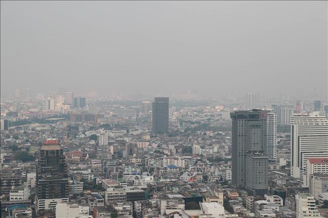 (Tư liệu) Khói mù ô nhiễm bao phủ thủ đô Bangkok, Thái Lan. Ảnh: THX/TTXVN phát
