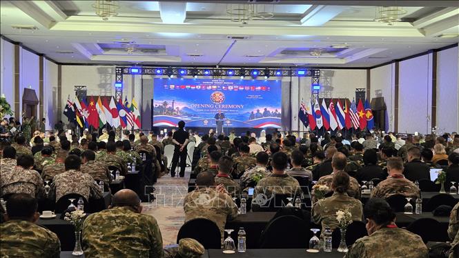 Lễ khai mạc Exercise Trident Resolve 2026 tại Cilegon, tỉnh Banten, Indonesia. Ảnh: Minh Thái - Phóng viên TTXVN tại Indonesia