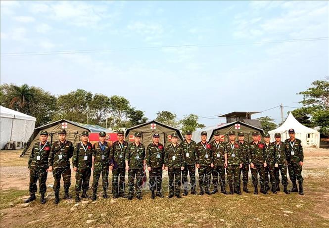 Đoàn Việt Nam tại Exercise Trident Resolve 2026. Ảnh: Minh Thái - Phóng viên TTXVN tại Indonesia 
