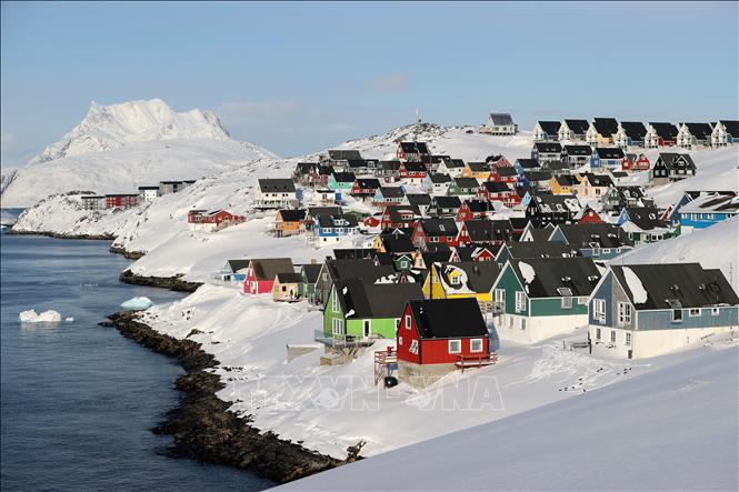 Quang cảnh thành phố Nuuk, Greenland, vùng lãnh thổ tự trị thuộc Đan Mạch. Ảnh: THX/TTXVN phát